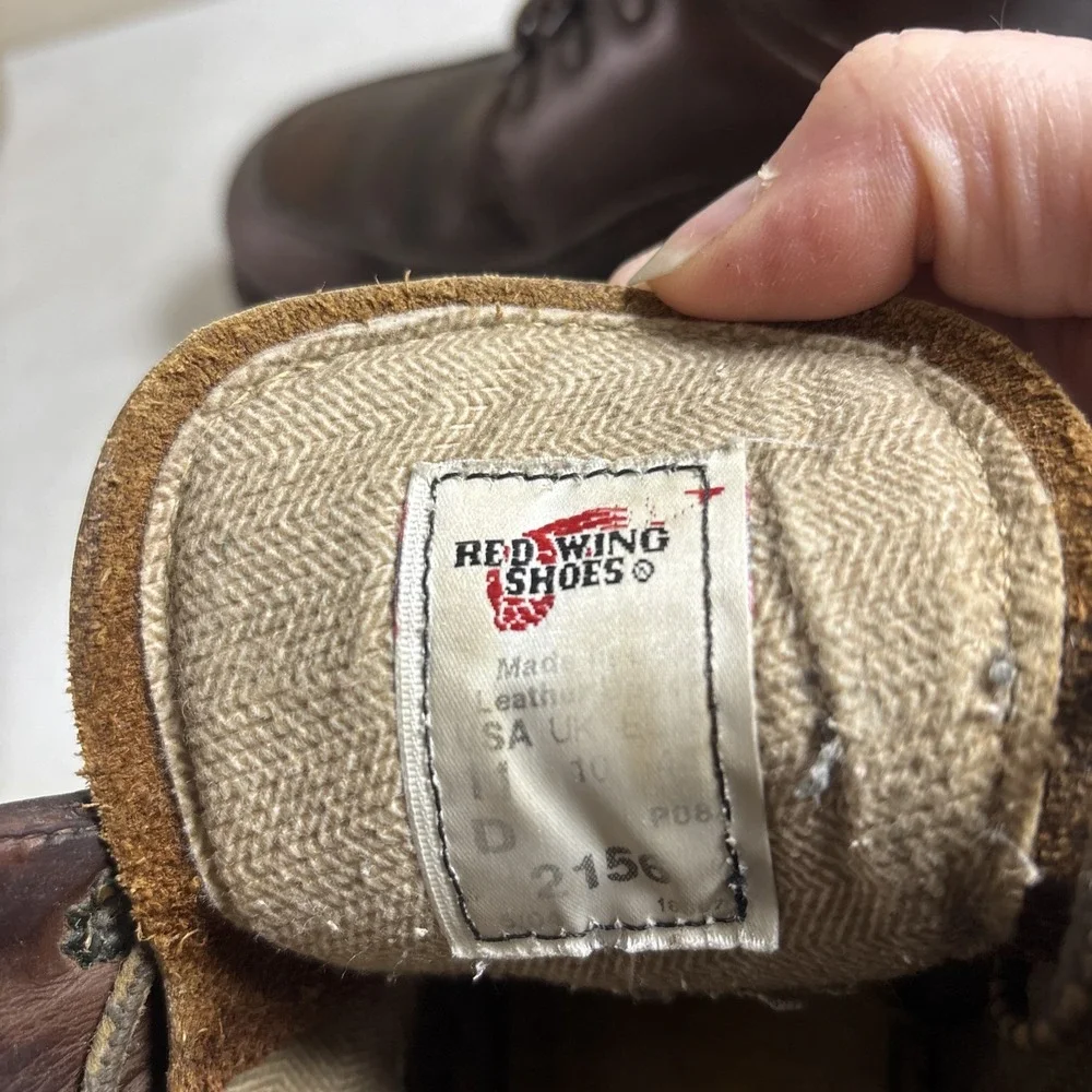 Red Wing 2156 Men's 11 Chukka Ankle Work Distressed Brown Leather Boots Shoes‎